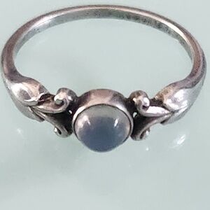 Georg Jensen Moonstone Ring , 55,  Sterling Silver, Size 6.5, vintage